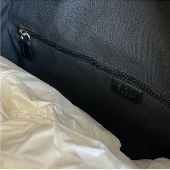 Gucci black duffle bag unisex canvas and leather - Picture 7 of 12